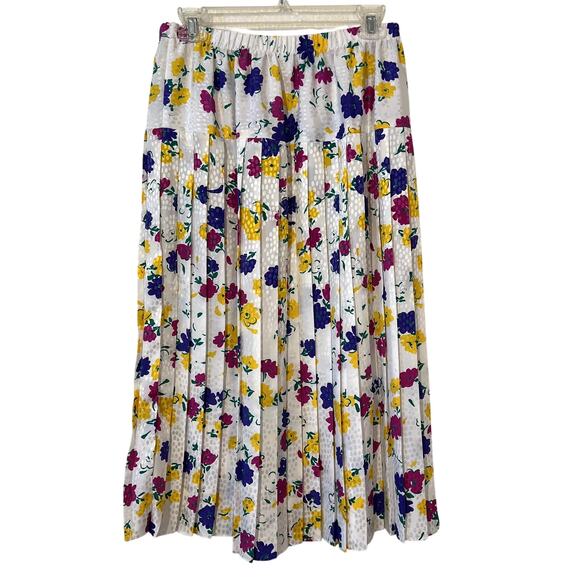 Vintage Anthony Sicari Floral Jacquard Top And Skirt 2 Piece Matching Set Sz 10 - Picture 11 of 12